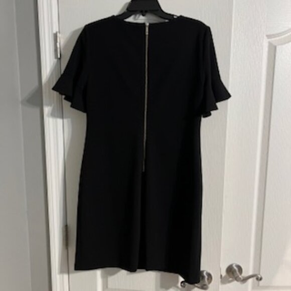 Tommy Hilfiger Women's Ruffle Sleeve Black Dress - Picture 2 of 13